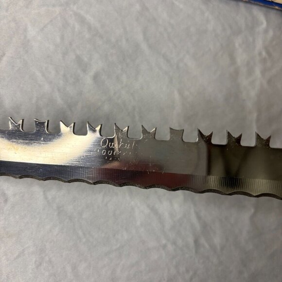 Vintage Quikut Quikkle Knife USA Chefs Slicing Bread Frozen Carving Food Blade - Picture 6 of 9